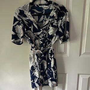 Tropical Floral Print Romper